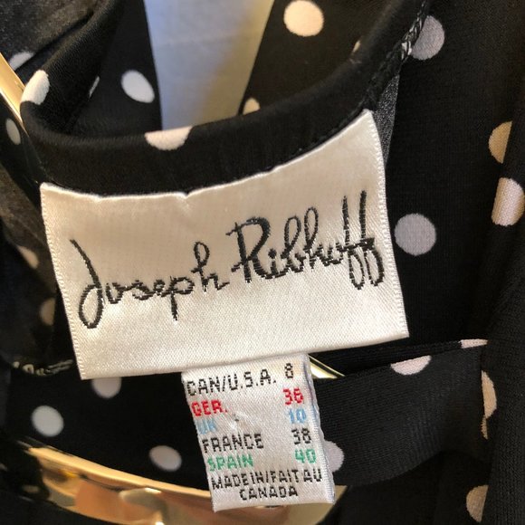 NWT Joseph Ribkoff Polka Dot Buckle Halter Top 8 - Picture 2 of 3